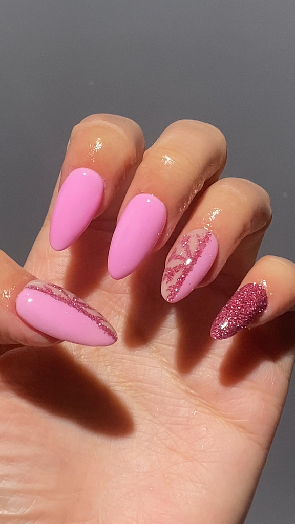 Pink Passion Glitter Nails: A Love Affair with Sparkle and Shine Nails Dipping